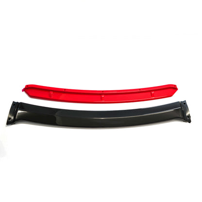 Frontsplitter – Röd inserts, Svart gloss – ABS