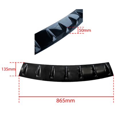 Stötfångardiffusor – Svart – 850 mm – ABS