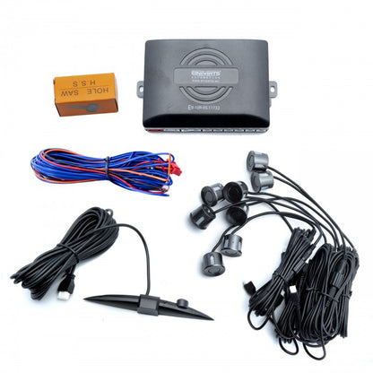 Parkeringssensor med display – Antracit – ultraljudssensor – 8 sensorer