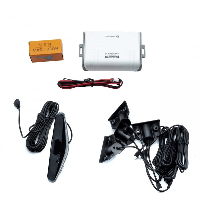 Parkeringssensor med display – Svart – ultraljudssensor – 4 sensorer – 4x 2,5 m