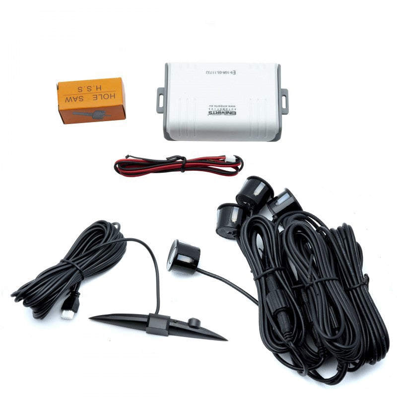 Parkeringssensor med display – Svart – ultraljudssensor – 4 sensorer – 4x 2,5 m