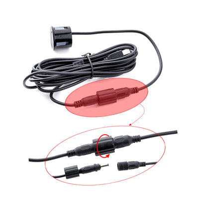 Parkeringssensor med summer – Vit – ultraljudssensor – 4 sensorer – 4x 2,5 m