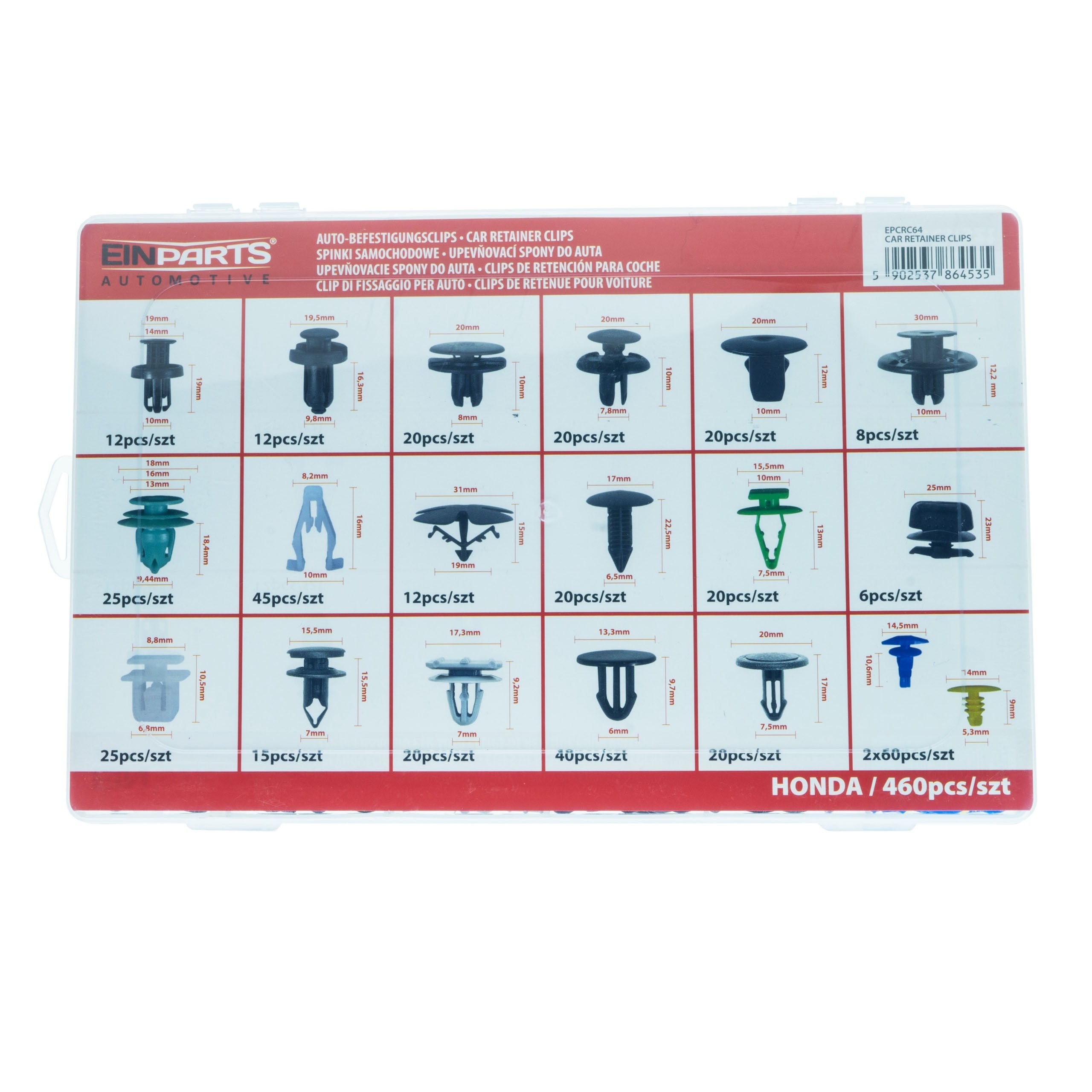 Fästclips – 460-pack