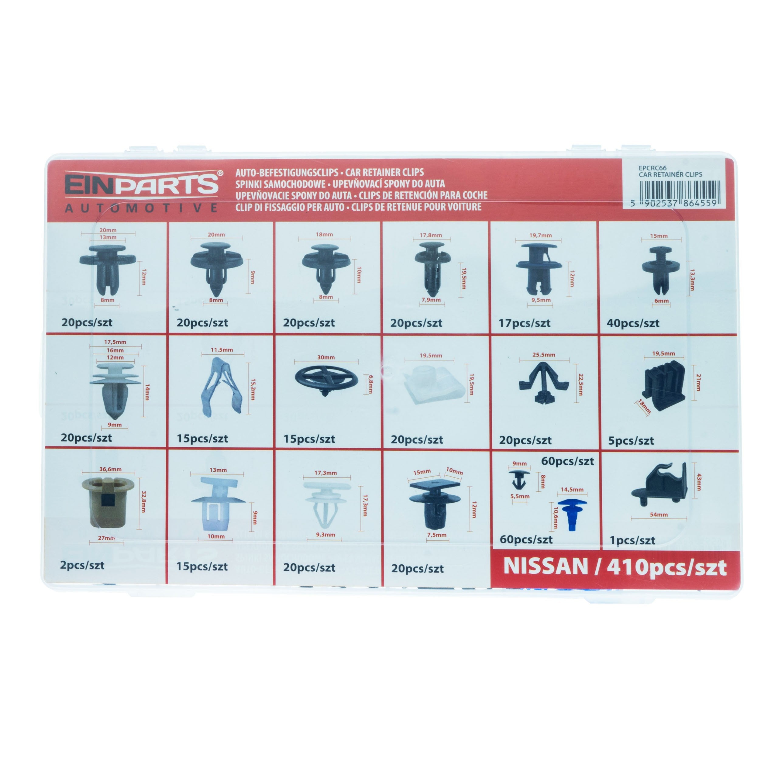 Fästclips – 410-pack