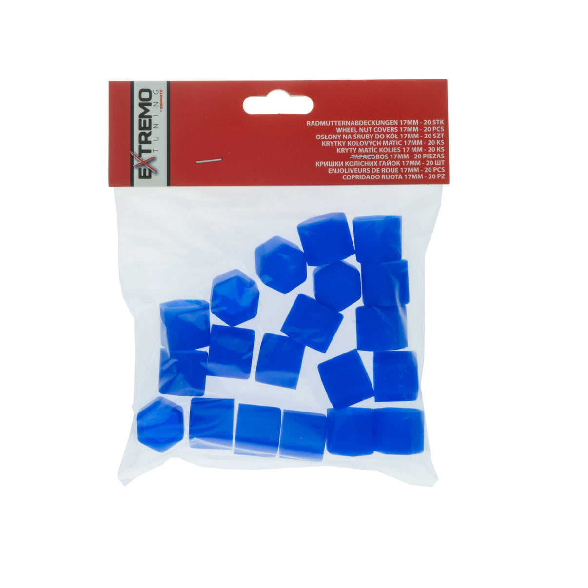 Hjulmutterskydd – Blå – Silikon – 20-pack – 19.5 mm mm
