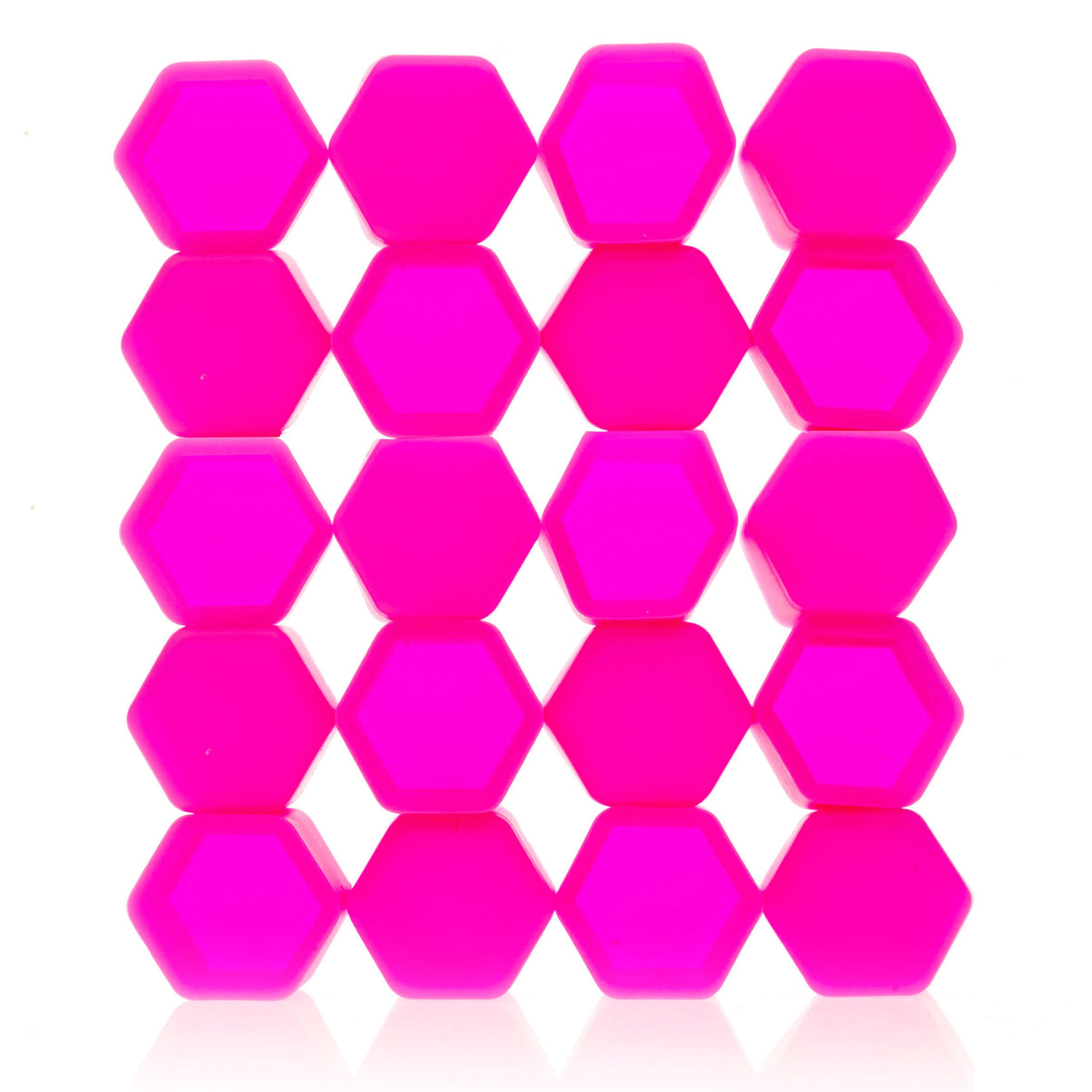 Hjulmutterskydd – Rosa – Silikon – 20-pack – 19 mm