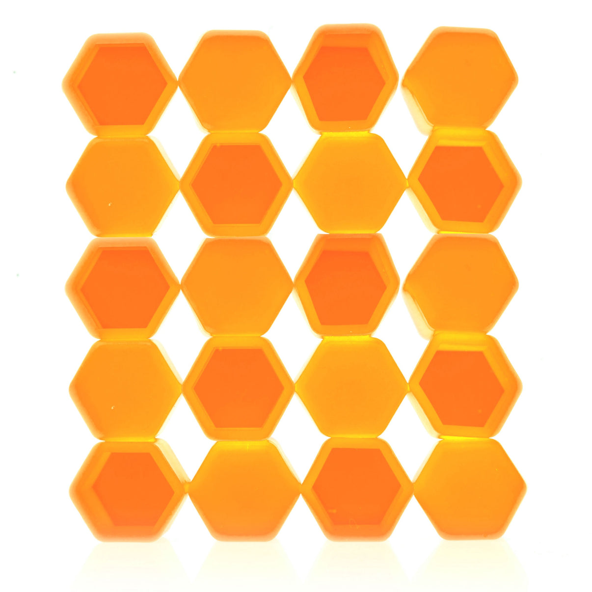 Hjulmutterskydd – Orange – Silikon – 20-pack – 19 mm