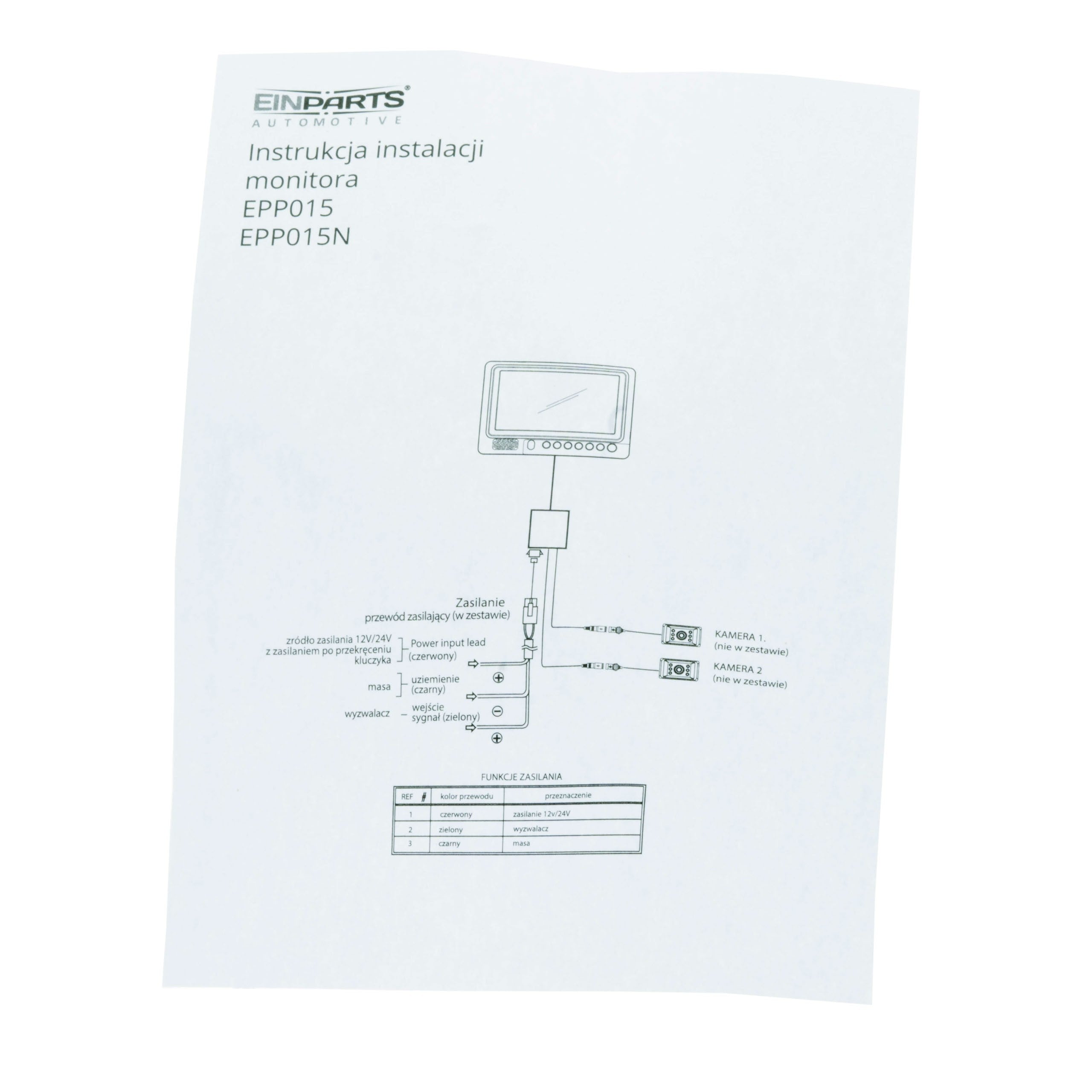 Backkamera – ≤ 6W, DC 12V – 15,5 x 8,6 cm