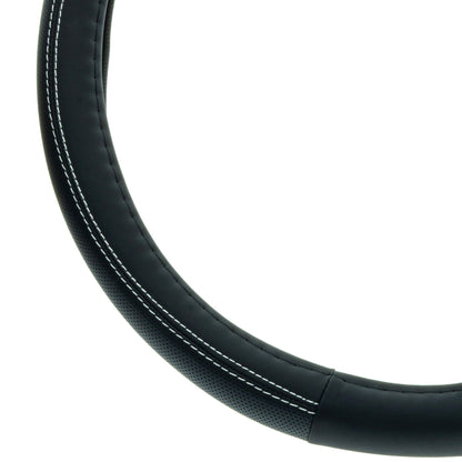Rattskydd – Svart – Konstläder, Rattdiameter: 37-39 cm
