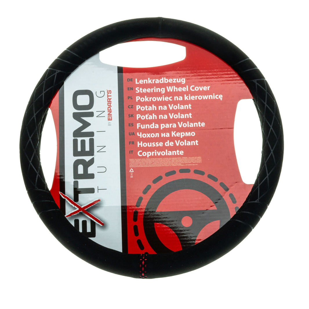 Rattskydd – Svart – Zamsz, Rattdiameter: 37-39 cm