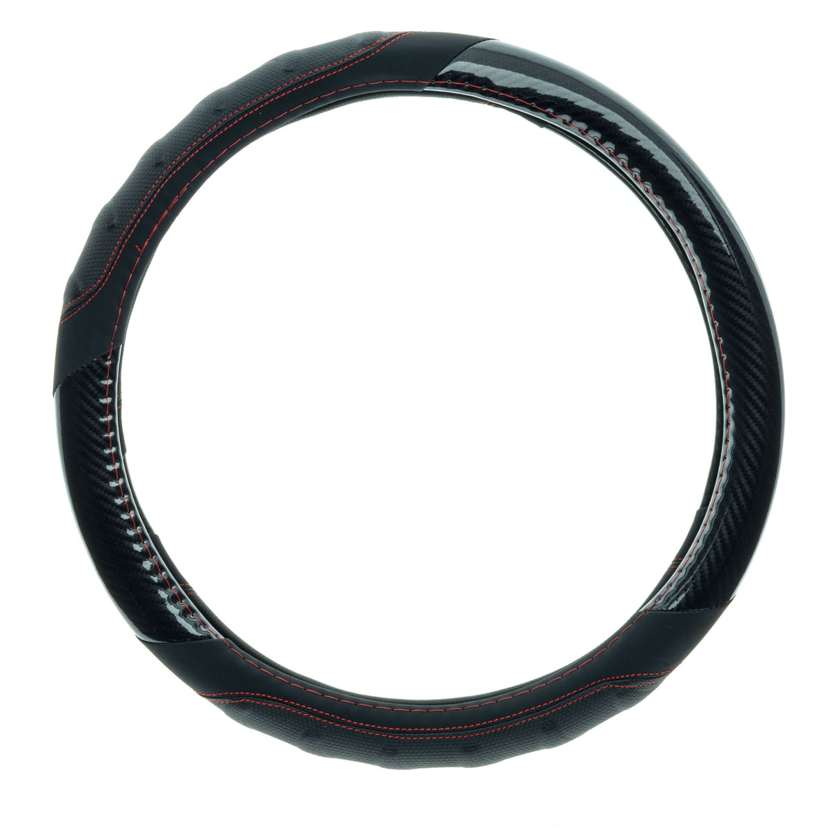 Rattskydd – Svart – Konstläder, Rattdiameter: 37-39 cm