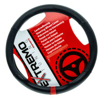 Rattskydd – Svart – Konstläder, Rattdiameter: 37-39 cm