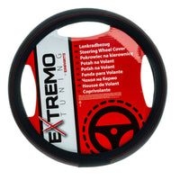 Rattskydd – Svart – Konstläder, Rattdiameter: 37-39 cm