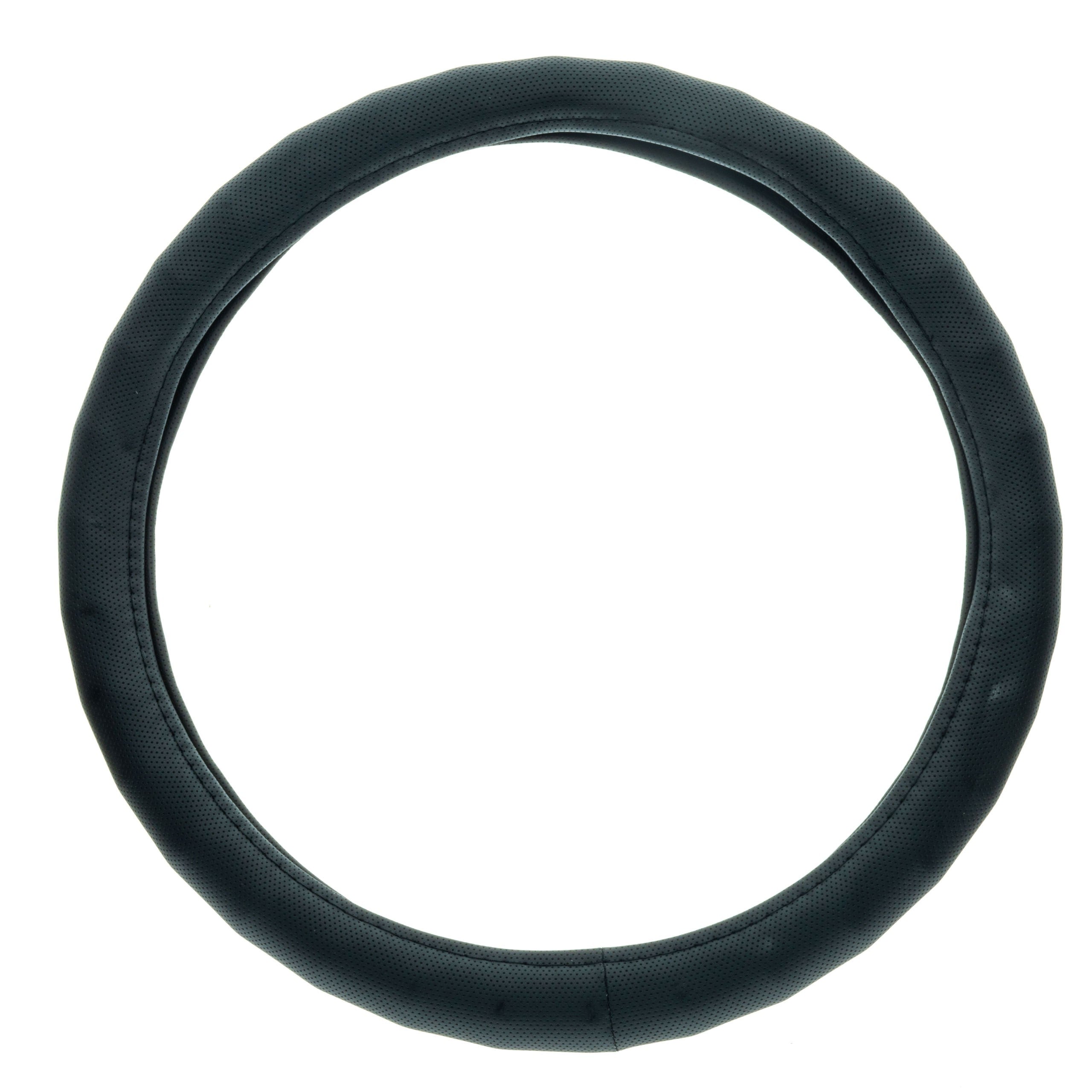 Rattskydd – Svart – Konstläder, Rattdiameter: 37-39 cm