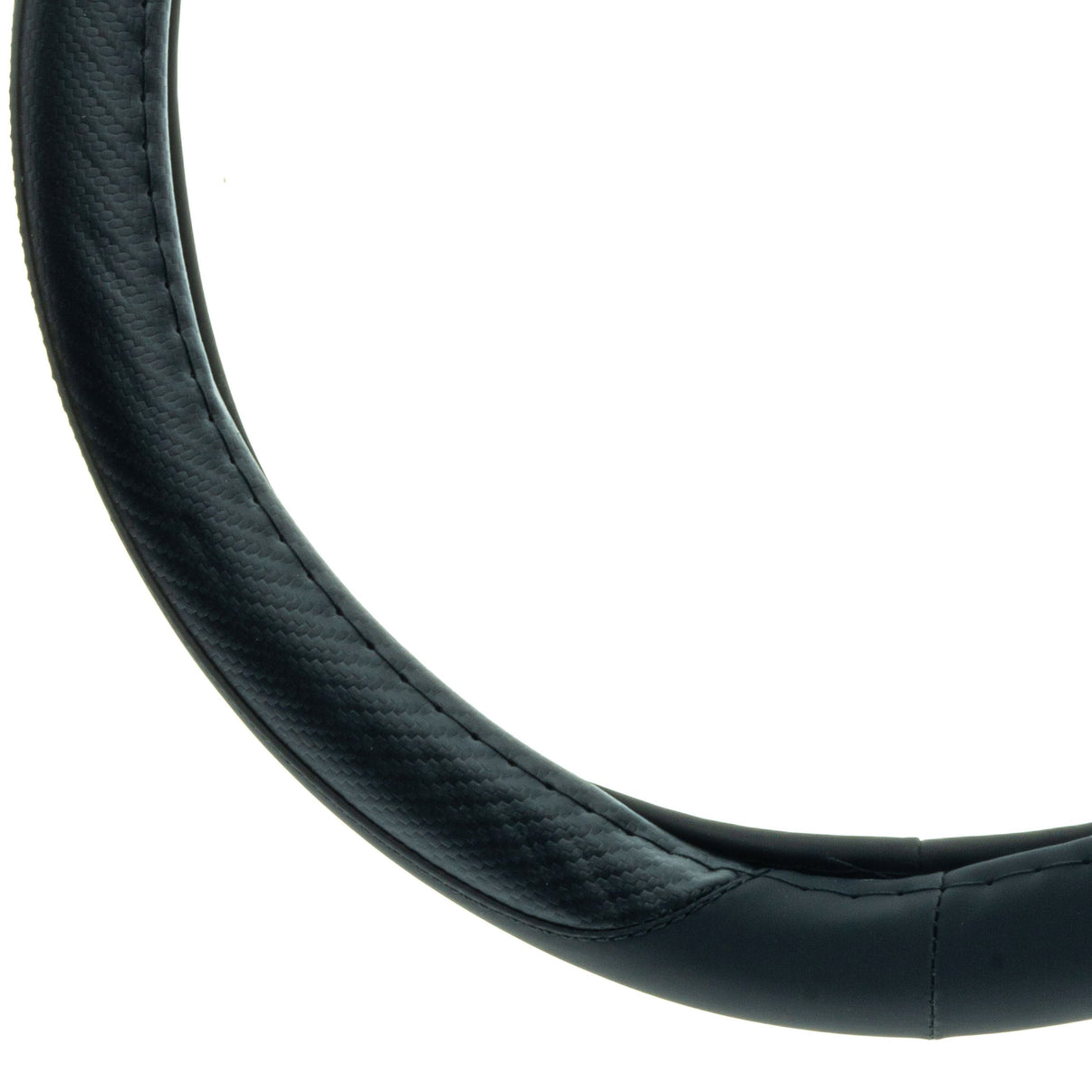 Rattskydd – Svart – Konstläder, Rattdiameter: 37-39 cm