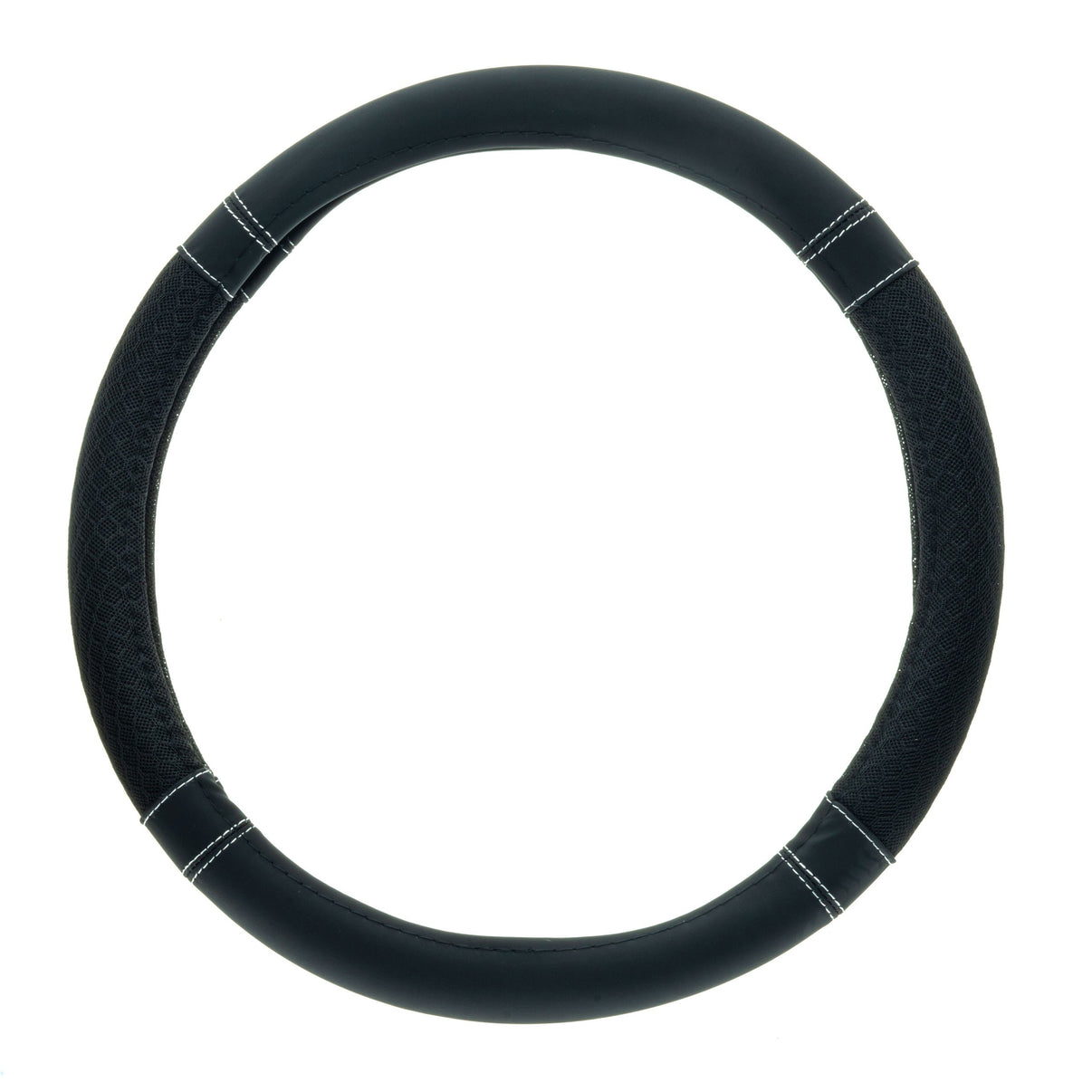 Rattskydd – Svart – Konstläder, Rattdiameter: 37-39 cm