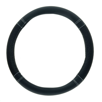 Rattskydd – Svart – Konstläder, Rattdiameter: 37-39 cm