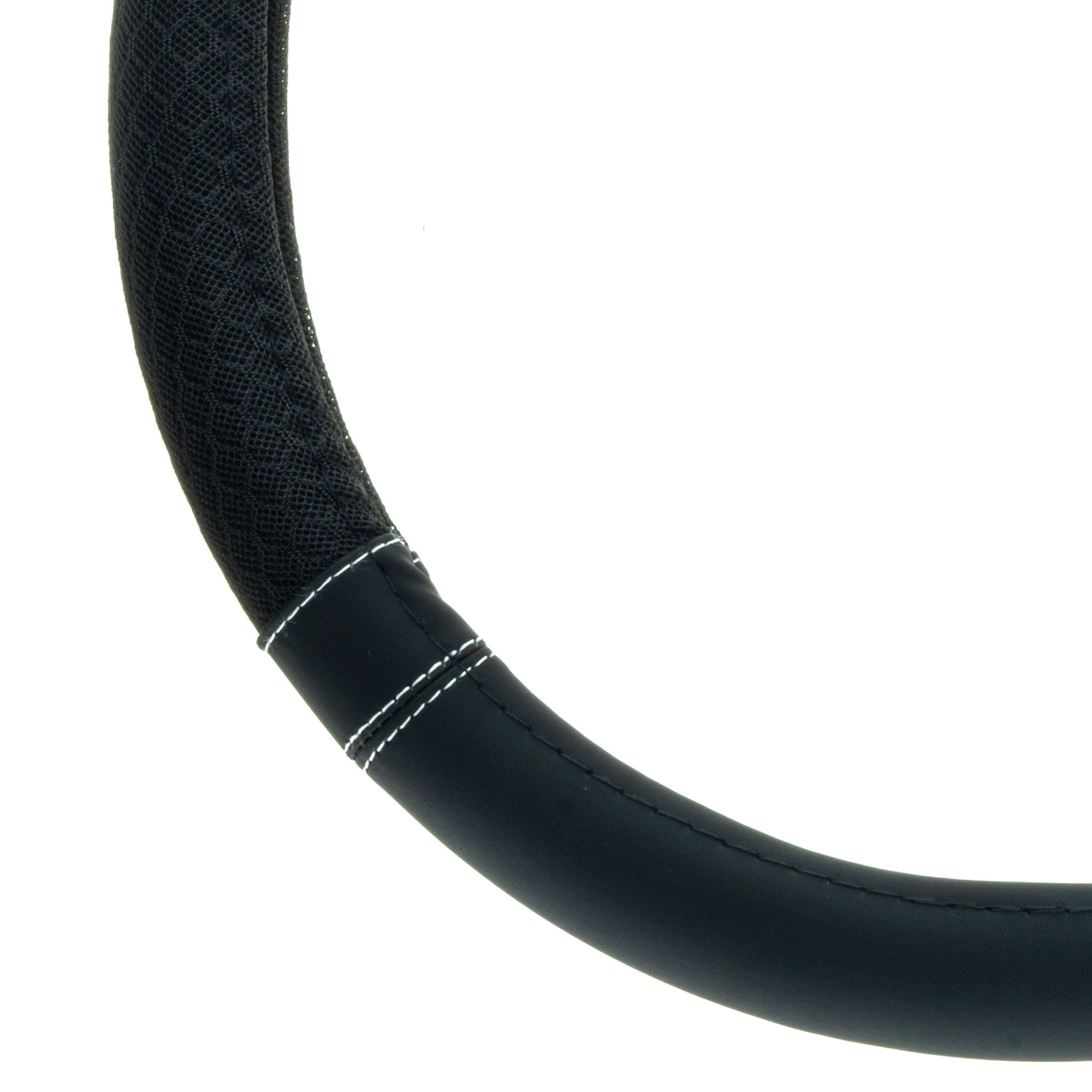 Rattskydd – Svart – Konstläder, Rattdiameter: 37-39 cm