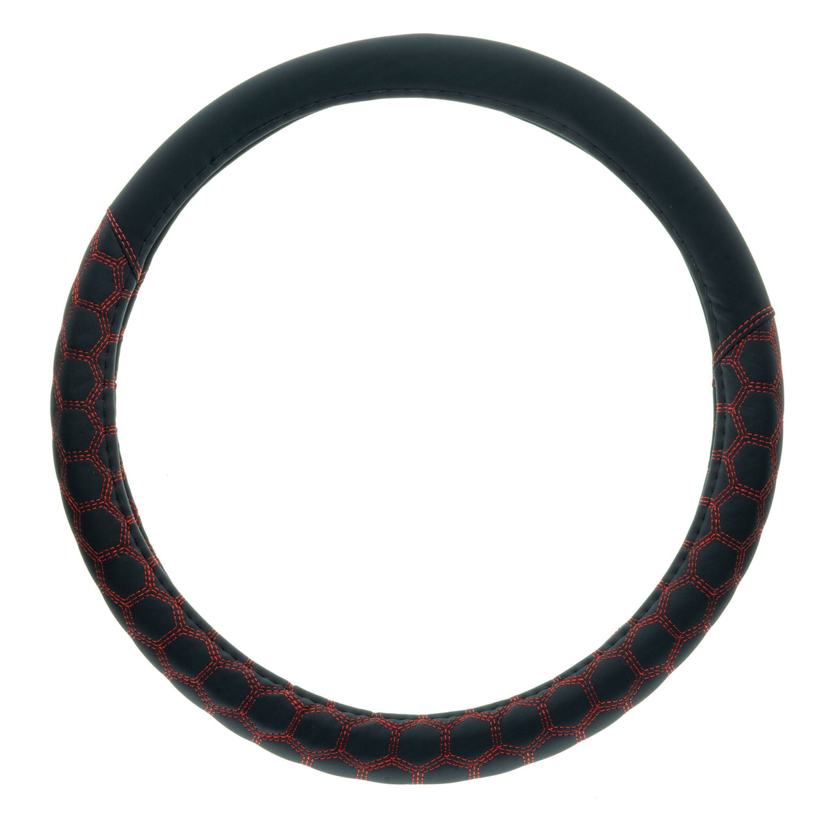 Rattskydd – Svart – Konstläder, Rattdiameter: 37-39 cm