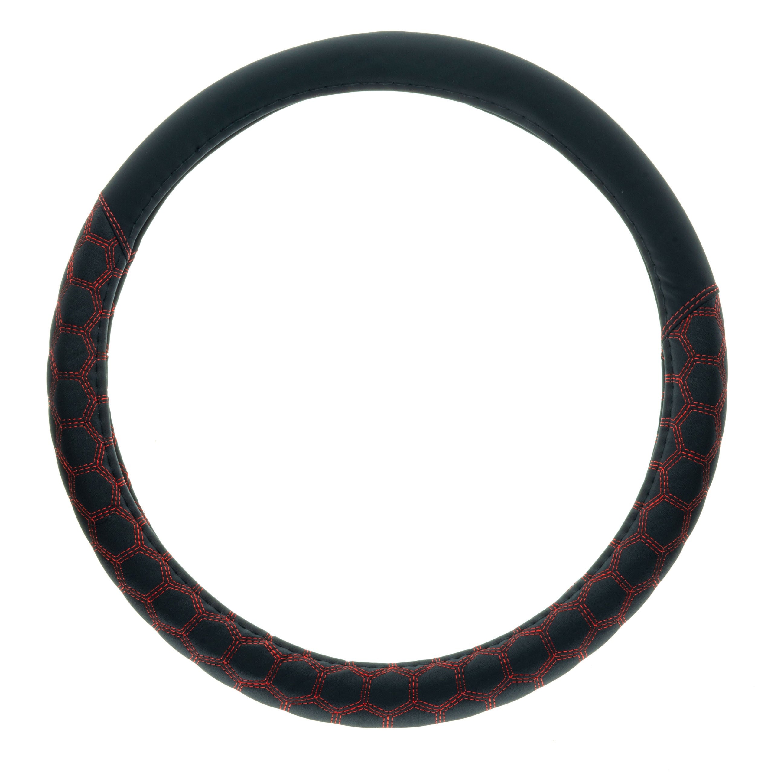 Rattskydd – Svart – Konstläder, Rattdiameter: 37-39 cm