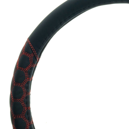 Rattskydd – Svart – Konstläder, Rattdiameter: 37-39 cm