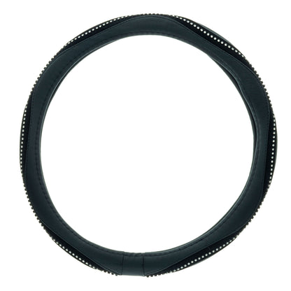 Rattskydd – Svart – Konstläder, Rattdiameter: 37-39 cm