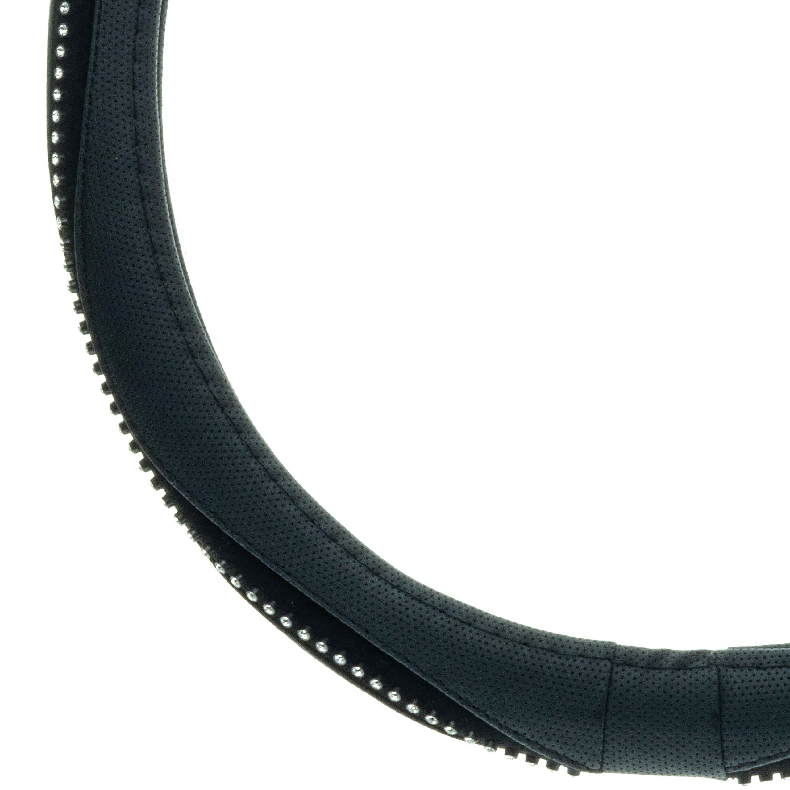 Rattskydd – Svart – Konstläder, Rattdiameter: 37-39 cm