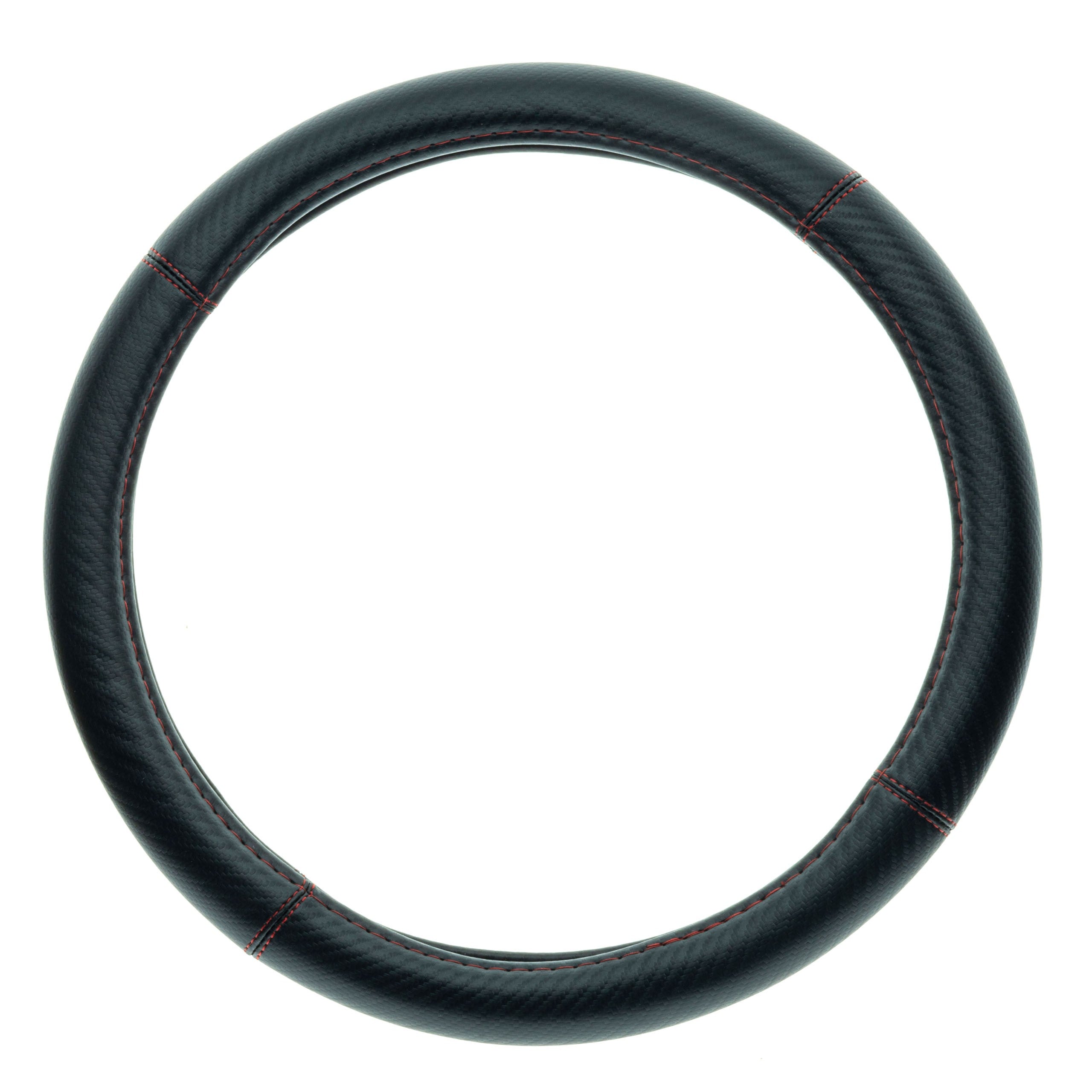 Rattskydd – Svart – Konstläder, Rattdiameter: 37-39 cm