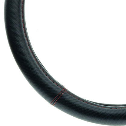 Rattskydd – Svart – Konstläder, Rattdiameter: 37-39 cm