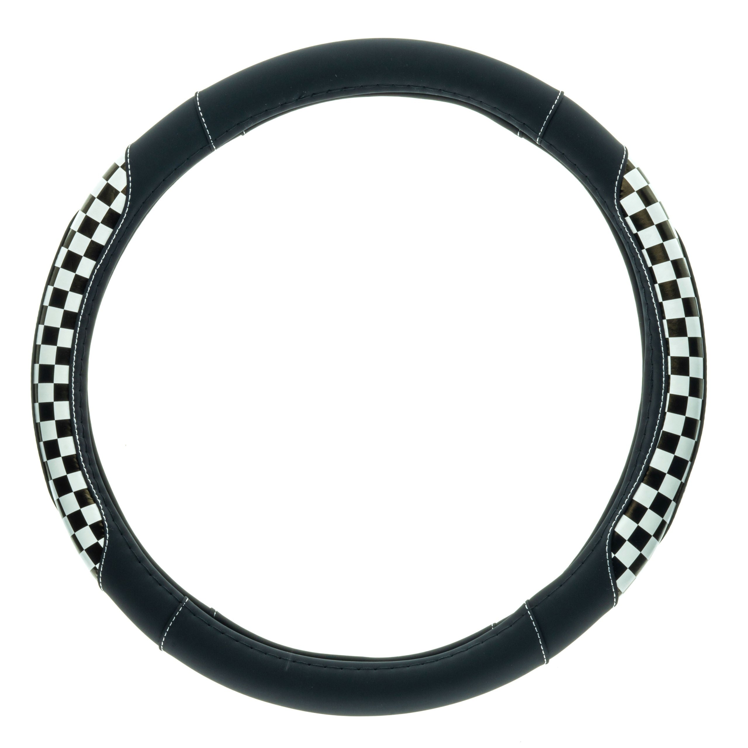 Rattskydd – Svart – Konstläder, Rattdiameter: 37-39 cm