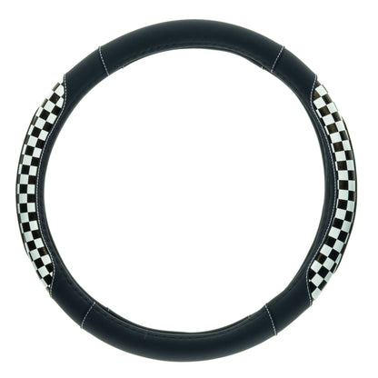 Rattskydd – Svart – Konstläder, Rattdiameter: 37-39 cm