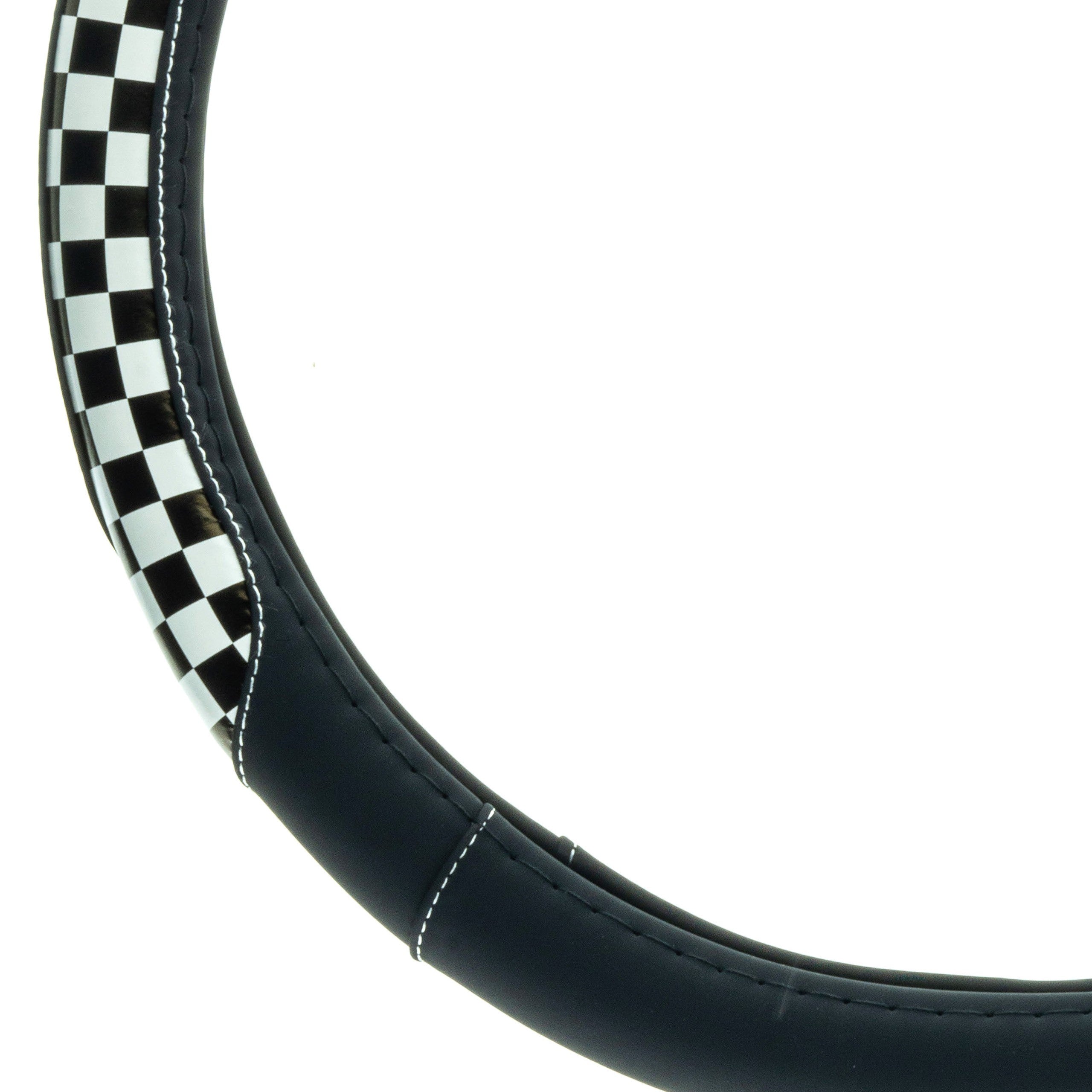 Rattskydd – Svart – Konstläder, Rattdiameter: 37-39 cm
