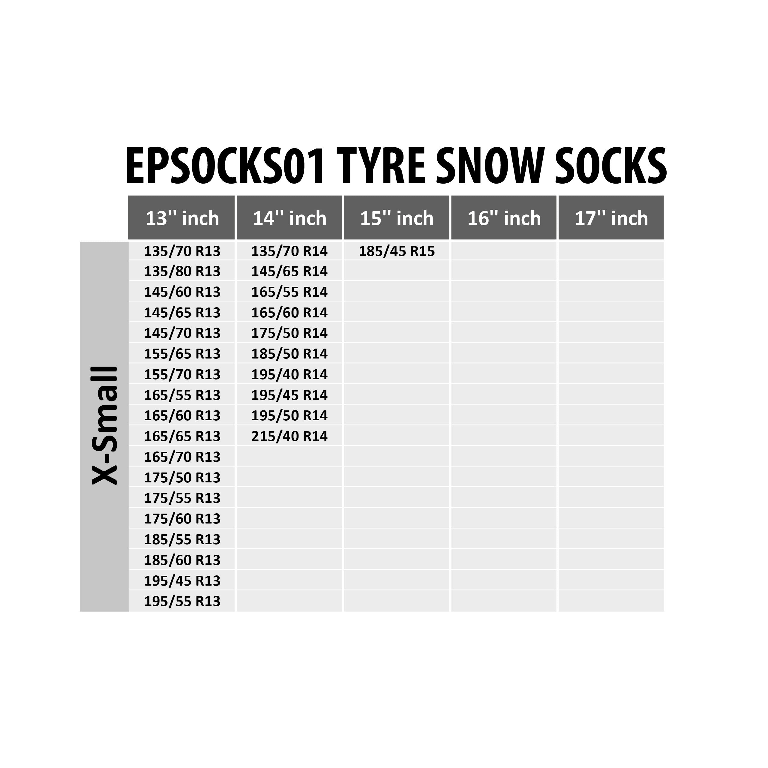 Snökedjor och snösockor – Nötningsbeständig textil – 2-pack