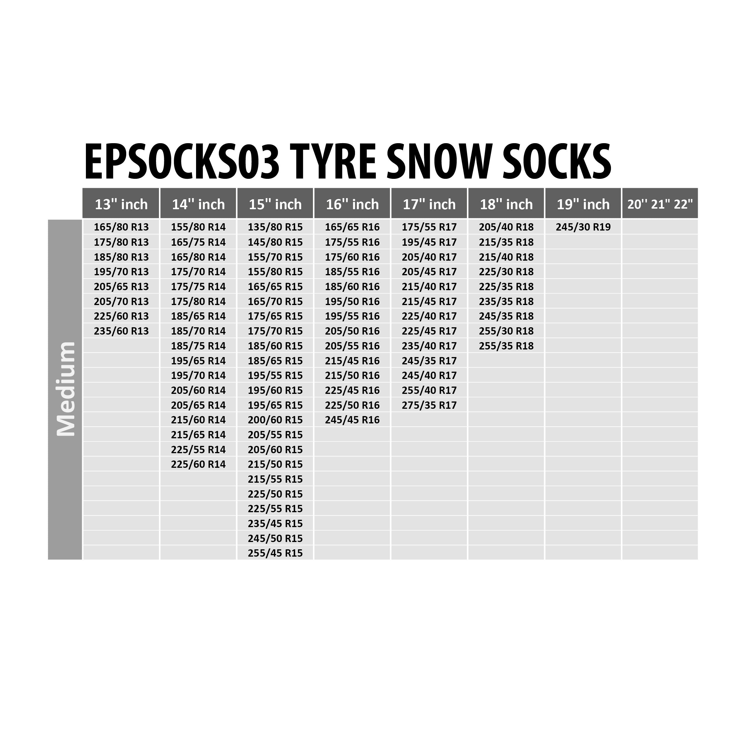 Snökedjor och snösockor – Nötningsbeständig textil – 2-pack