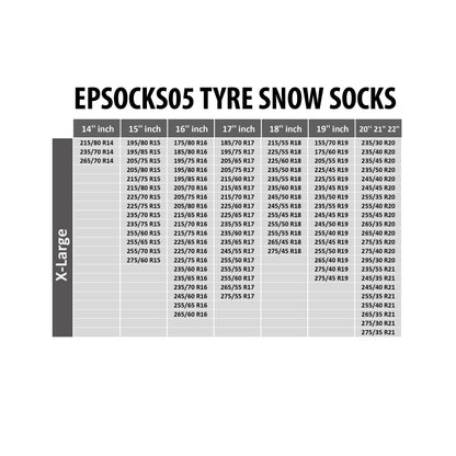 Snökedjor och snösockor – Nötningsbeständig textil – 2-pack