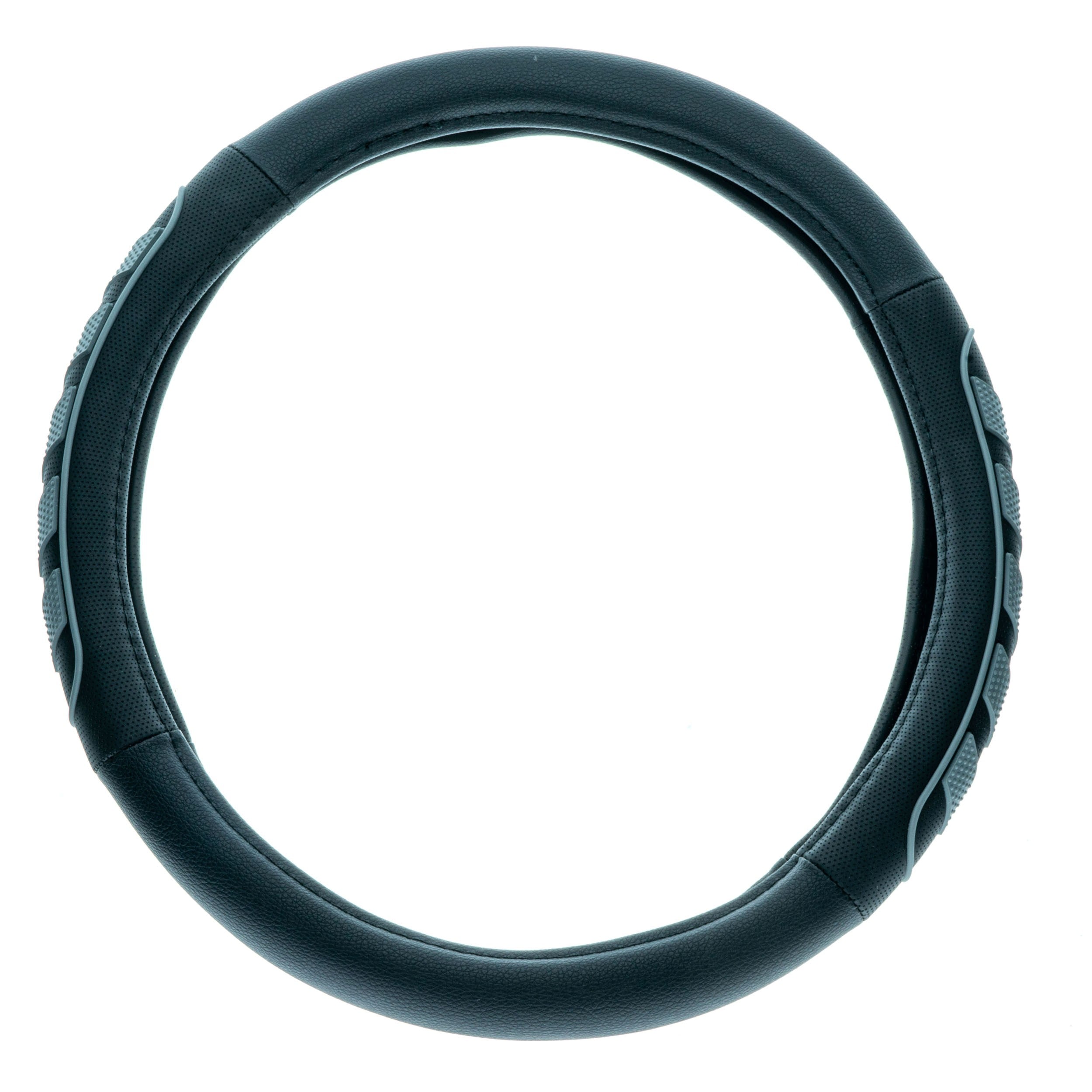 Rattskydd – Svart – Konstläder, Rattdiameter: 37-39 cm