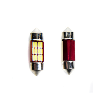 LED-lampa för bil – C5W/ C10W – SV8.5–8 – 6000K – 12 LED – SMD 4014 – 2-pack