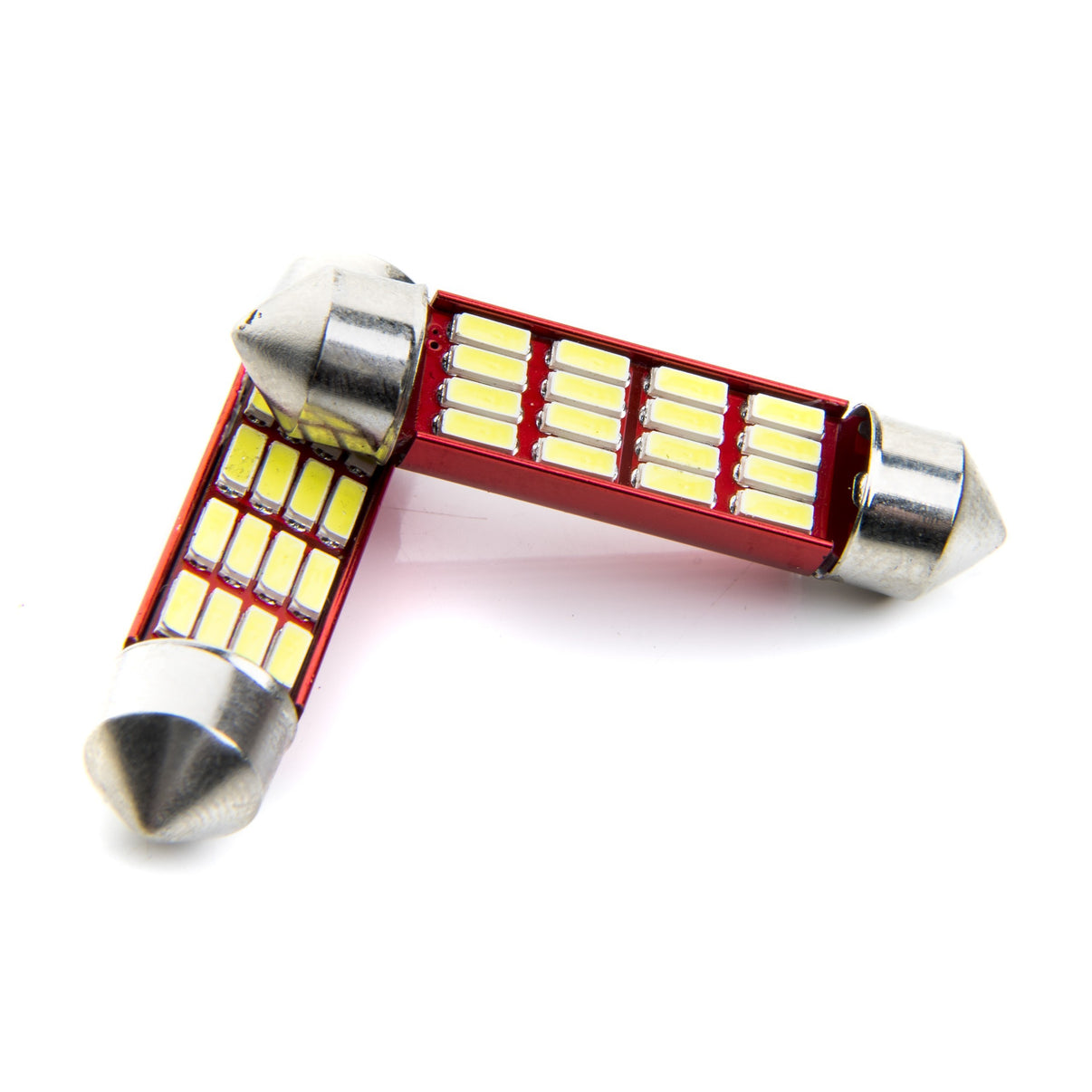 LED-lampa för bil – C5W/ C10W – SV8.5–8 – 6000K – 16 LED – SMD 4014 – 2-pack