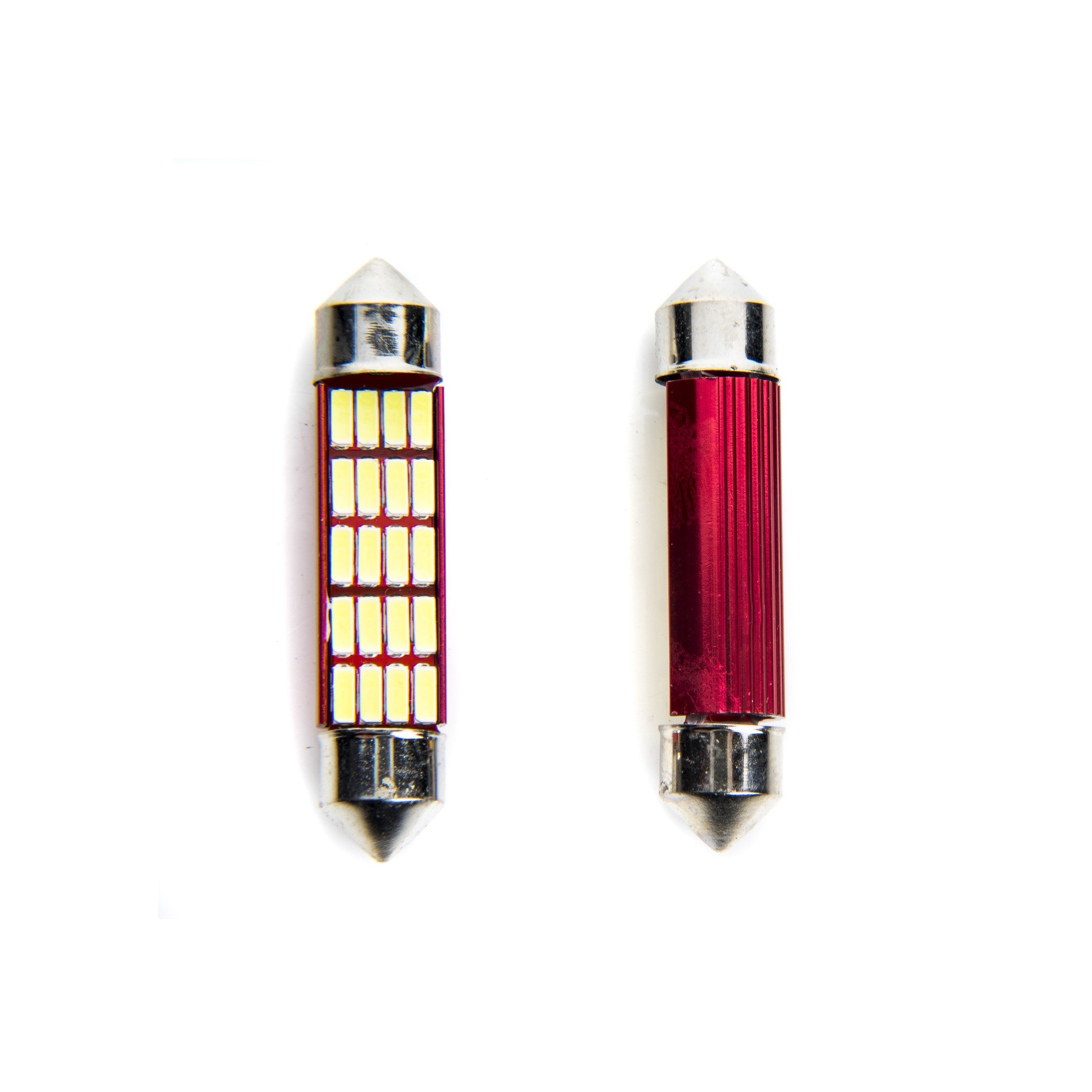 LED-lampa för bil – C5W/ C10W – SV8.5–8 – 6000K – 20 LED – SMD 4014 – 2-pack