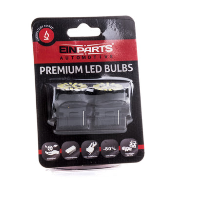 LED-lampa för bil – W21W – W3X16D – 6000K – 18 LED – SMD 4014 – 2-pack