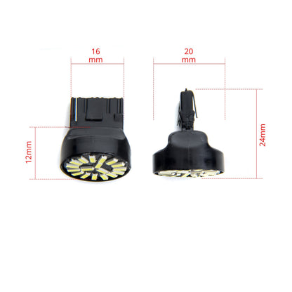 LED-lampa för bil – W21W – W3X16D – 6000K – 18 LED – SMD 4014 – 2-pack