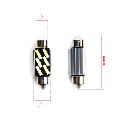 LED-lampa för bil – C5W/ C10W – SV8.5–8 – 6000K – 6 LED – SMD 7020 – 2-pack