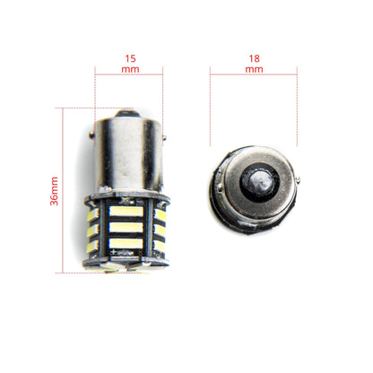 LED-lampa för bil – P21W – BA15S – 6000K – 21 LED – SMD 7020 – 2-pack