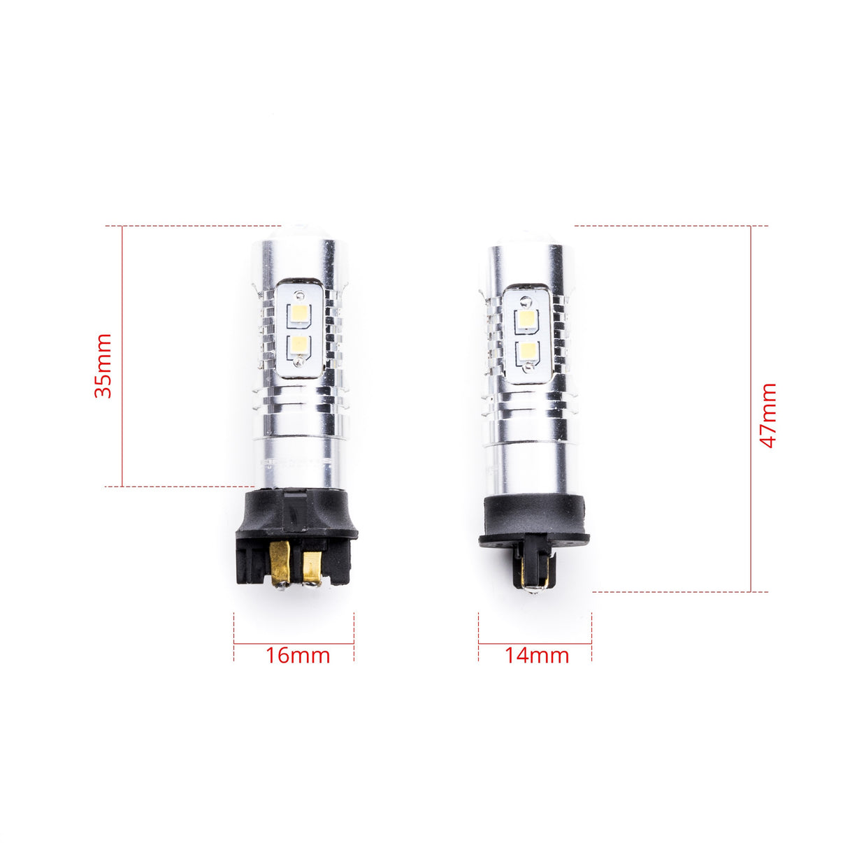 LED-lampa för bil – PW2,1x9,5d4W – WP3.3x14.53 – 6000K – 10 LED – SMD 2323