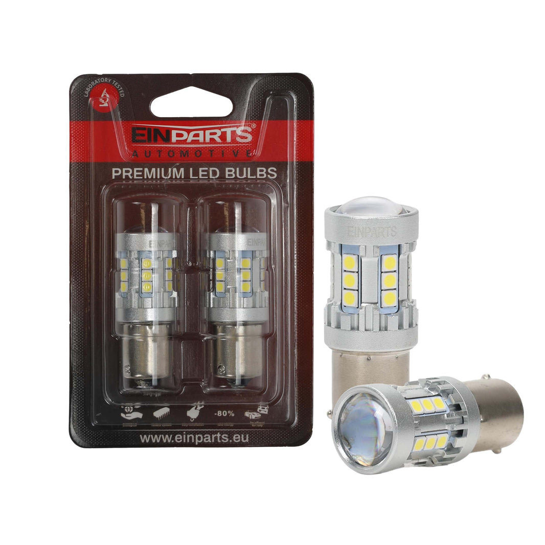 LED-lampa för bil – P21W – BA15S – 6000K – 13 LED – SMD 5630 – 2-pack