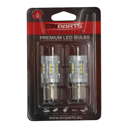 LED-lampa för bil – P21W – BA15S – 6000K – 13 LED – SMD 5630 – 2-pack