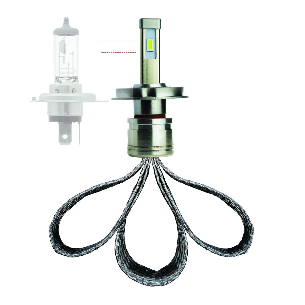 LED-konverteringssats – H4 – 6000K – 9V - 32V – P43t – 2-pack
