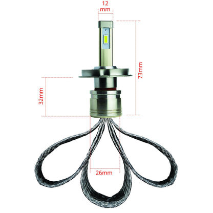 LED-konverteringssats – H4 – 6000K – 9V - 32V – P43t – 2-pack