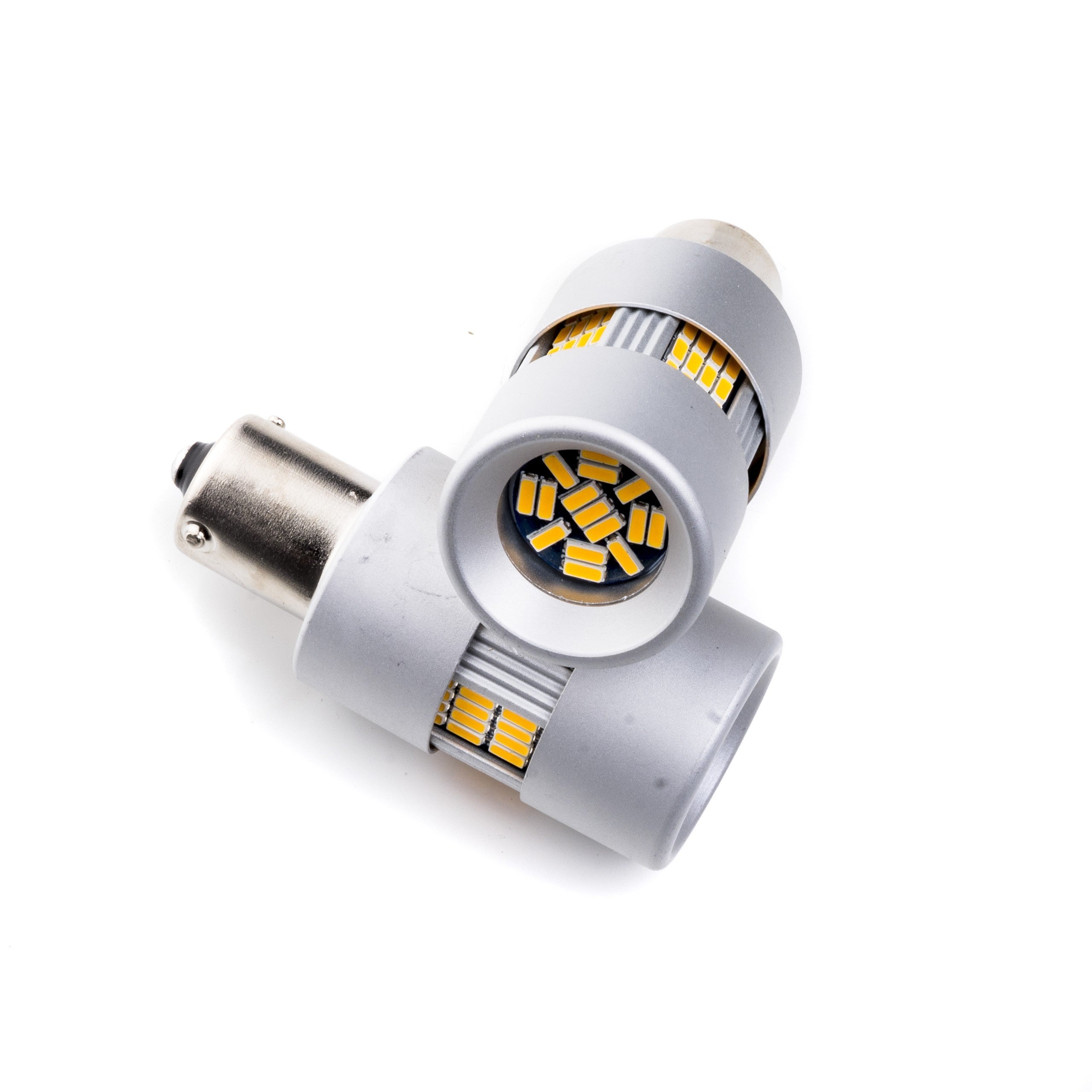 LED-lampa för bil – PY21W – BAU15S – 1700–1800K (Orange) – 135 LED – SMD 4014