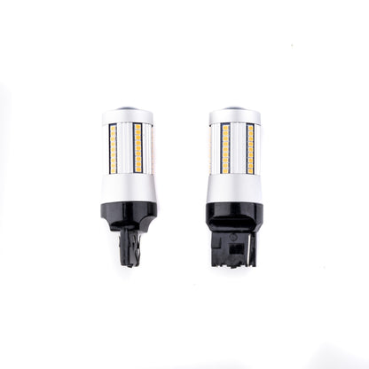 LED-lampa för bil – W21W – W3X16D – 1700–1800K (Orange) – 66 LED – SMD 2016